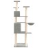 Rascador para gatos con postes de sisal gris claro 166