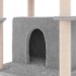 Rascador para gatos con postes de sisal gris claro 166