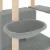 Rascador para gatos con postes de sisal gris claro 166