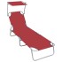 Tumbona plegable con toldo de aluminio