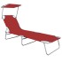 Tumbona plegable con toldo de aluminio