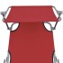 Tumbona plegable con toldo de aluminio