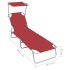 Tumbona plegable con toldo de aluminio