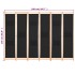 Biombo divisor de 6 paneles de tela negro 240x170x4