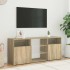 Armario TV con luces LED roble Sonoma 120x30x50