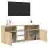 Armario TV con luces LED roble Sonoma 120x30x50