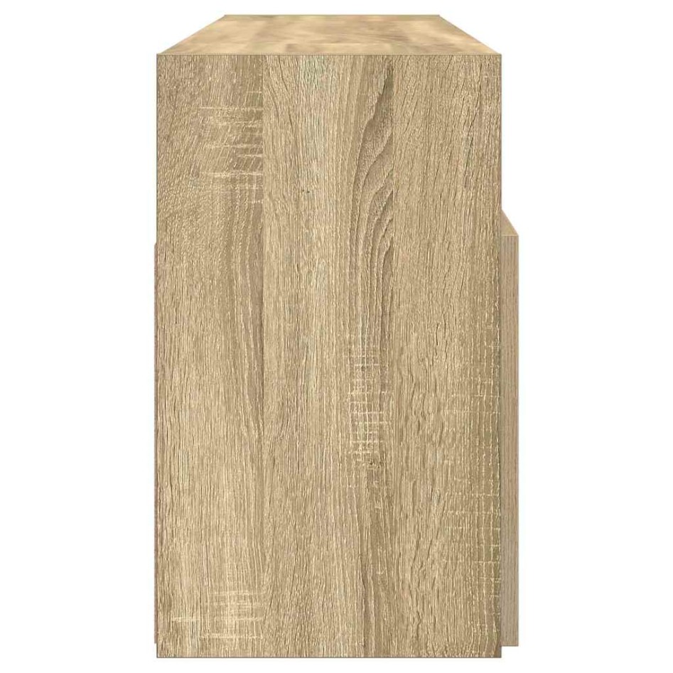 Armario TV con luces LED roble Sonoma 120x30x50