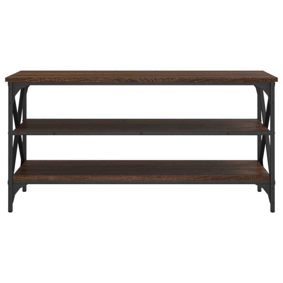 Mueble para TV madera contrachapada marrón roble 100x40x50