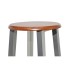 Taburetes de cocina 2 unidades de acero con asiento