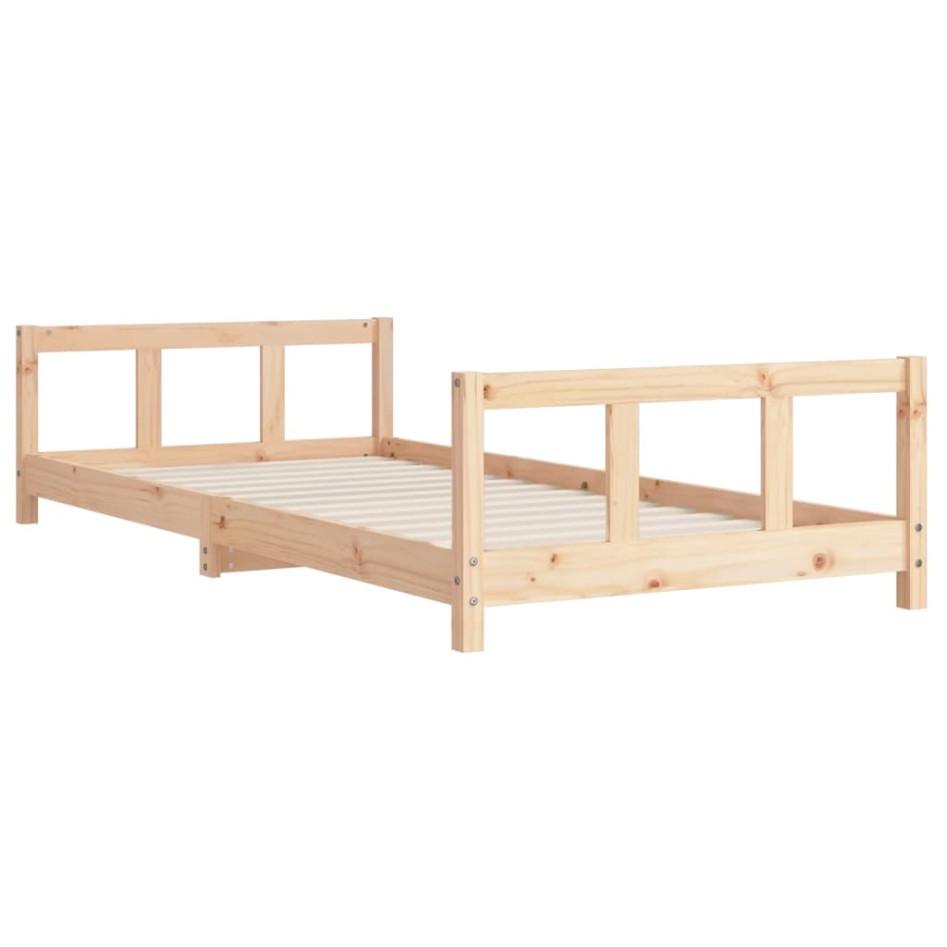 Estructura de cama para niños madera maciza de pino 90x200