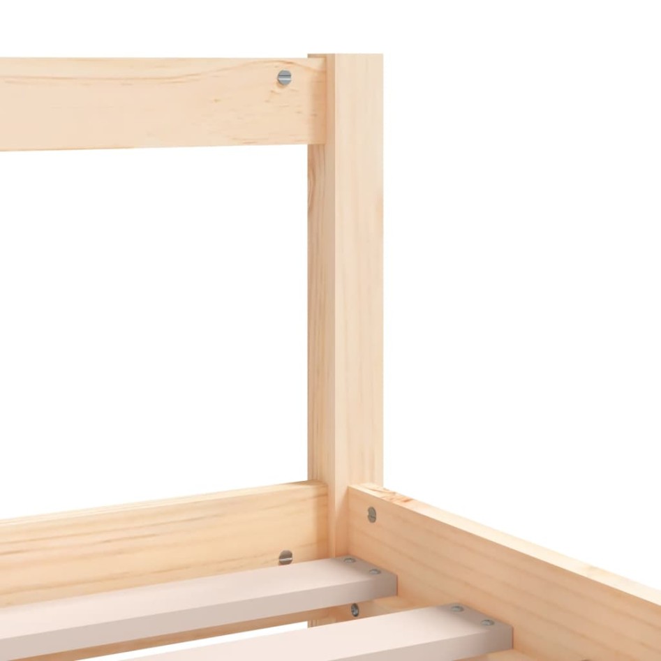 Estructura de cama para niños madera maciza de pino 90x200