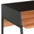 Escritorio negro y marrón 90x60x88