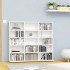 Armario para CDs madera contrachapada blanco 102x23x89,5