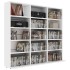 Armario para CDs madera contrachapada blanco 102x23x89,5