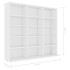 Armario para CDs madera contrachapada blanco 102x23x89,5