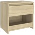 Mesitas de noche 2 uds madera contrachapada roble 40x30x39