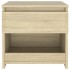 Mesitas de noche 2 uds madera contrachapada roble 40x30x39