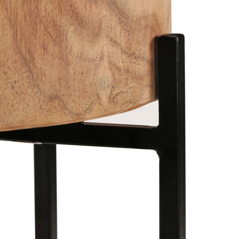 Juego de mesas auxiliares 2 unidades madera maciza de