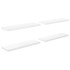 Estante flotante de pared 4 uds MDF blanco brillo