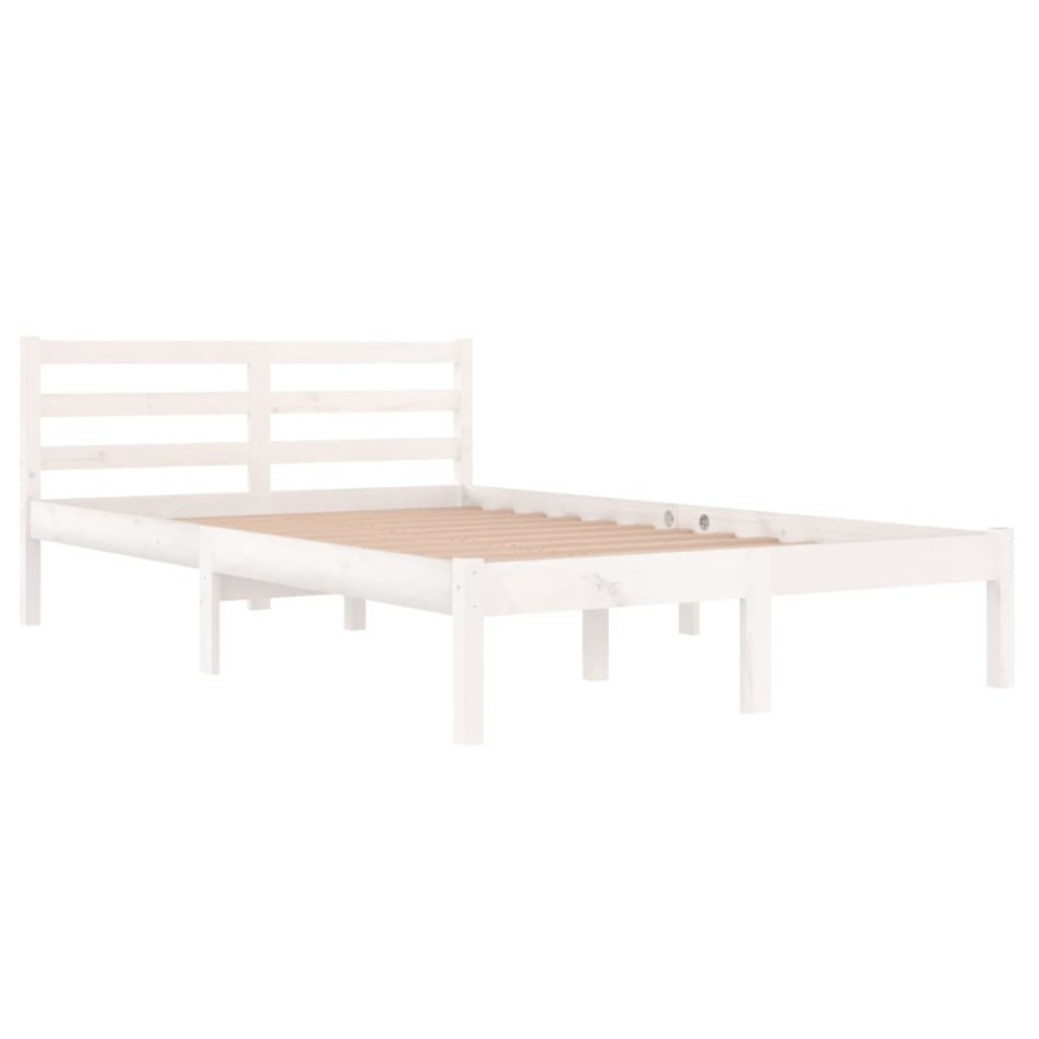 Estructura de cama sin colchón madera pino blanco 120x200