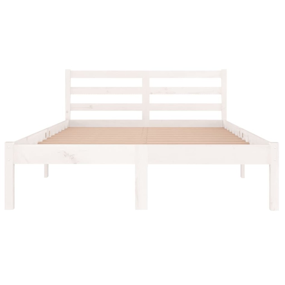 Estructura de cama sin colchón madera pino blanco 120x200