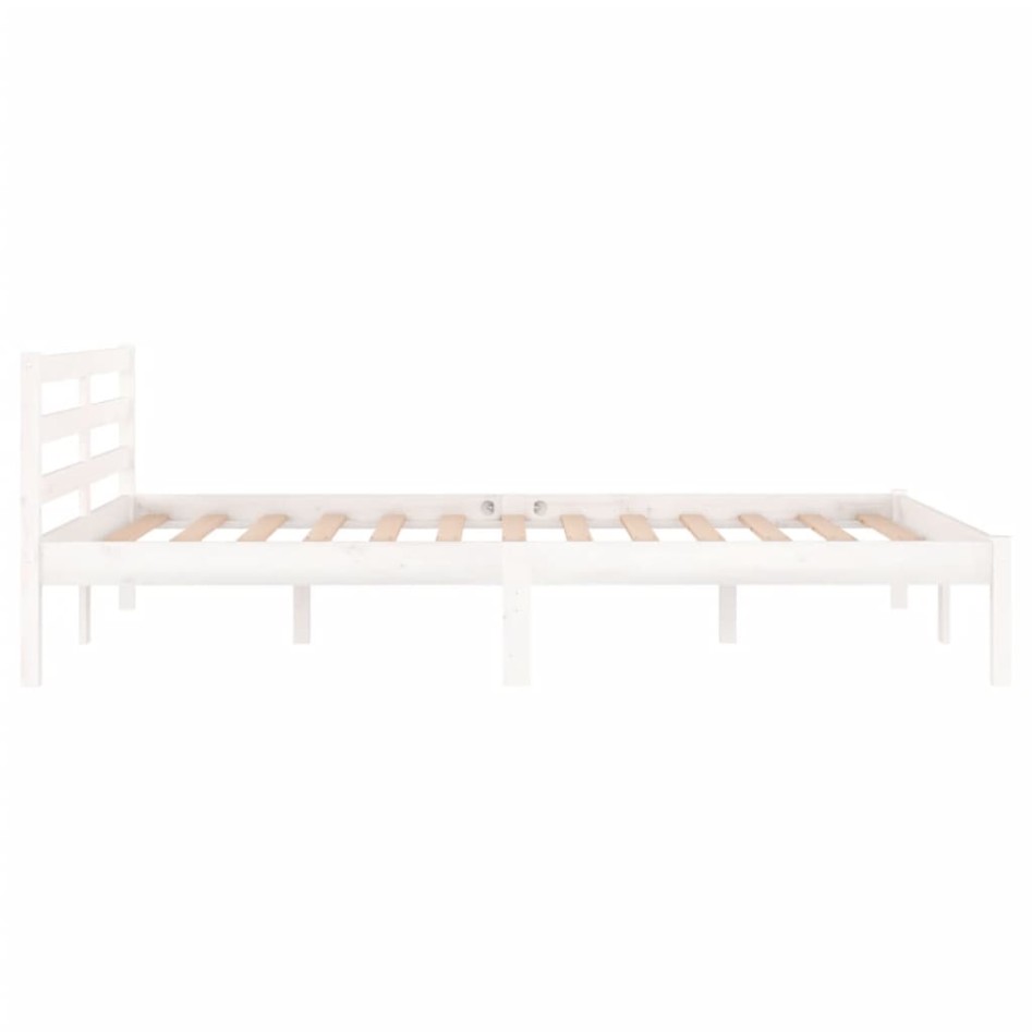 Estructura de cama sin colchón madera pino blanco 120x200