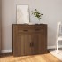 Aparador de madera contrachapada marrón roble 80x33x70