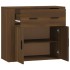 Aparador de madera contrachapada marrón roble 80x33x70