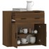 Aparador de madera contrachapada marrón roble 80x33x70