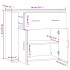 Aparador de madera contrachapada marrón roble 80x33x70