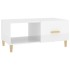 Mesa de centro madera contrachapada blanco brillo 89,5x50x40
