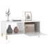 Mesa de centro madera contrachapada blanco brillo 89,5x50x40