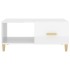 Mesa de centro madera contrachapada blanco brillo 89,5x50x40