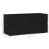 Armario para lavabo madera contrachapada negro100x38,5x45