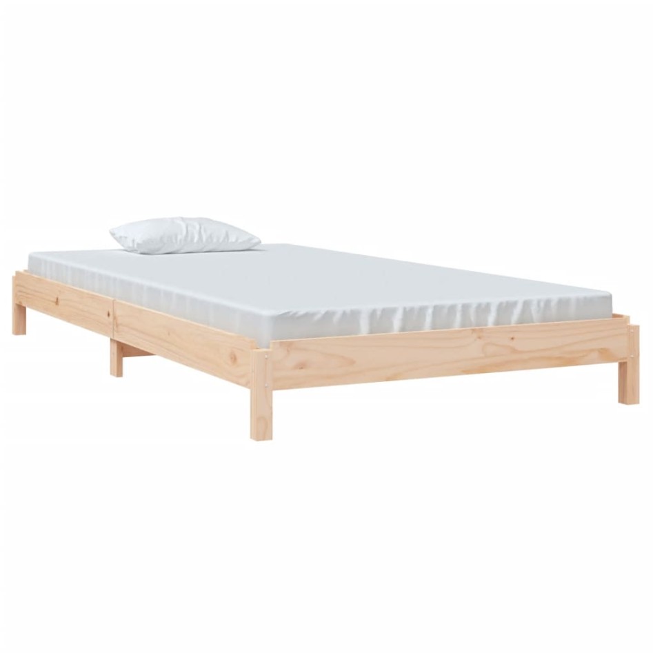 Cama apilable de madera maciza de pino 80x200