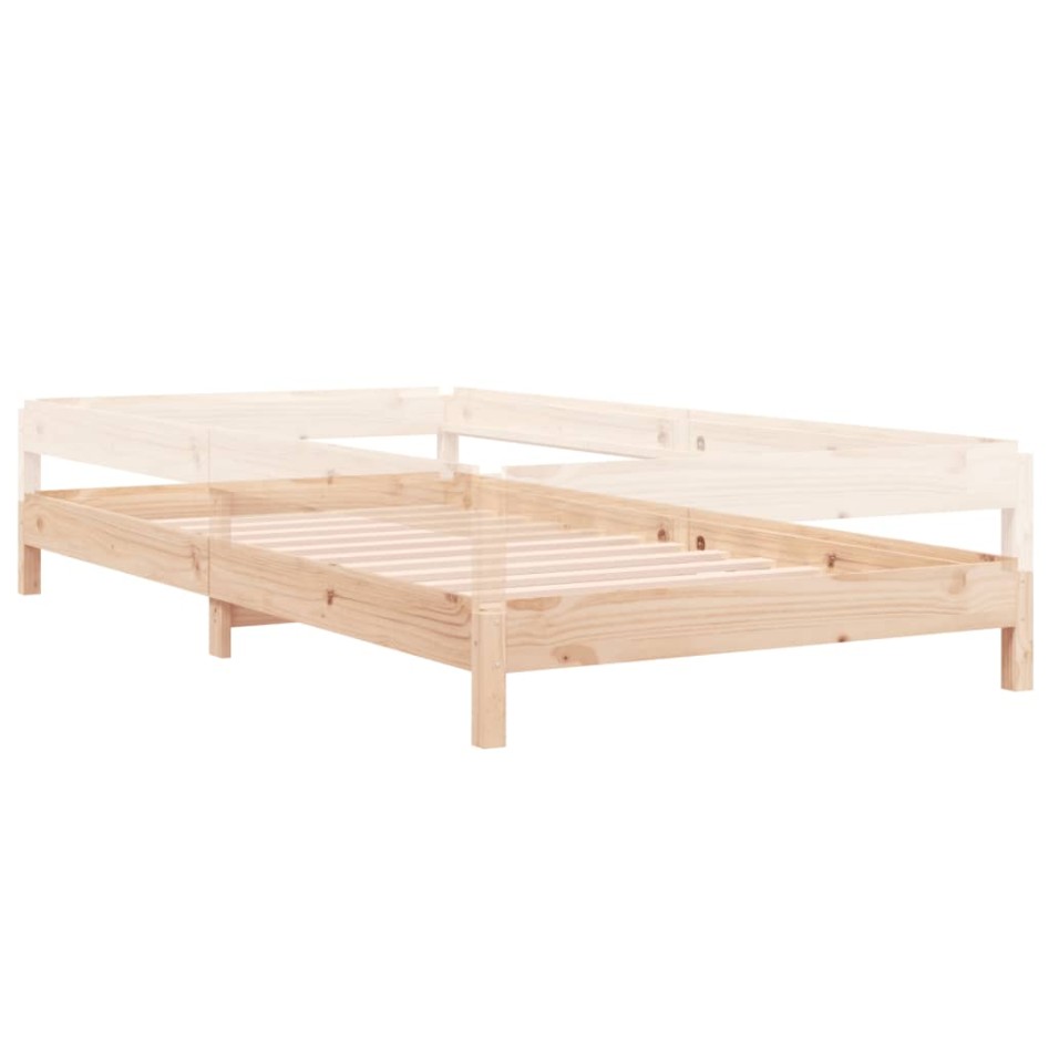 Cama apilable de madera maciza de pino 80x200