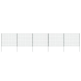 Set de valla de jardín arqueada verde 77,3x26