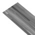 Lamas para suelo no autoadhesivas PVC gris a rayas 5,26 m² 2