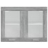 Armario vitrina colgante madera gris Sonoma 80x31x60