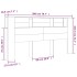 Mueble cabecero blanco 200x18,5x104,5