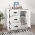 Aparador madera contrachapada blanco brillante 70x35,5x67,5