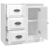 Aparador madera contrachapada blanco brillante 70x35,5x67,5