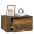 Mesitas de noche de pared 2 uds color roble ahumado 50x36x25