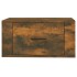 Mesitas de noche de pared 2 uds color roble ahumado 50x36x25