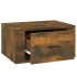 Mesitas de noche de pared 2 uds color roble ahumado 50x36x25
