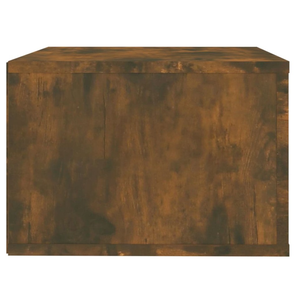 Mesitas de noche de pared 2 uds color roble ahumado 50x36x25