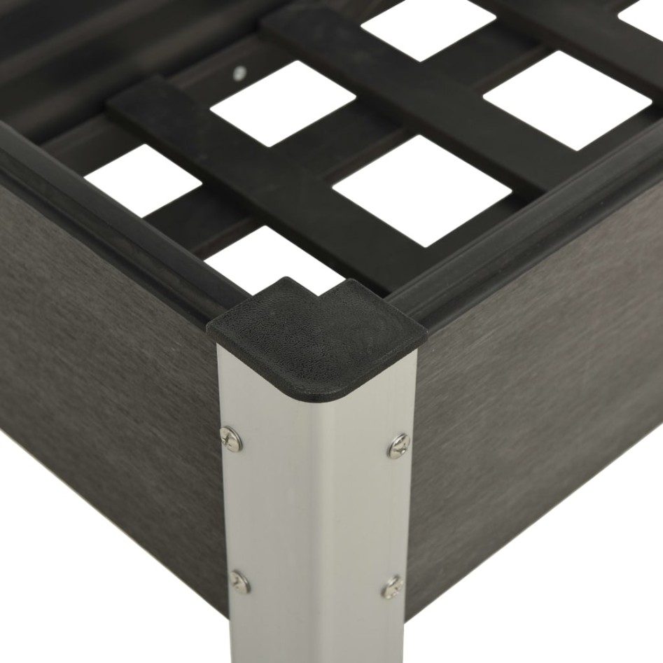 Mesa de cultivo para jardín WPC gris 75x40x75
