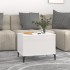 Mesa de centro madera contrachapada blanco brillo 60x44,5x45