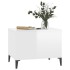 Mesa de centro madera contrachapada blanco brillo 60x44,5x45