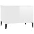 Mesa de centro madera contrachapada blanco brillo 60x44,5x45